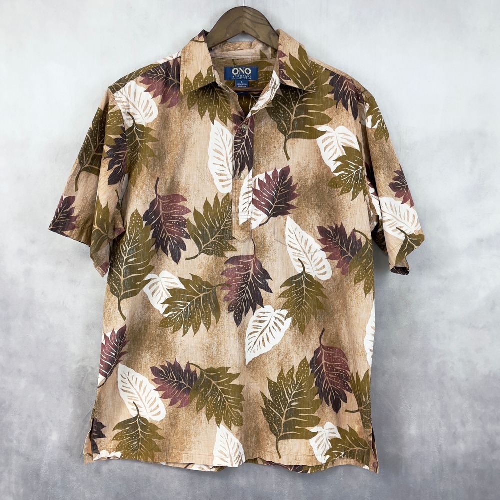 ONO Company Liberty House Men Hawaiian Shirt Large Tropical Aloha‎ Resort Island